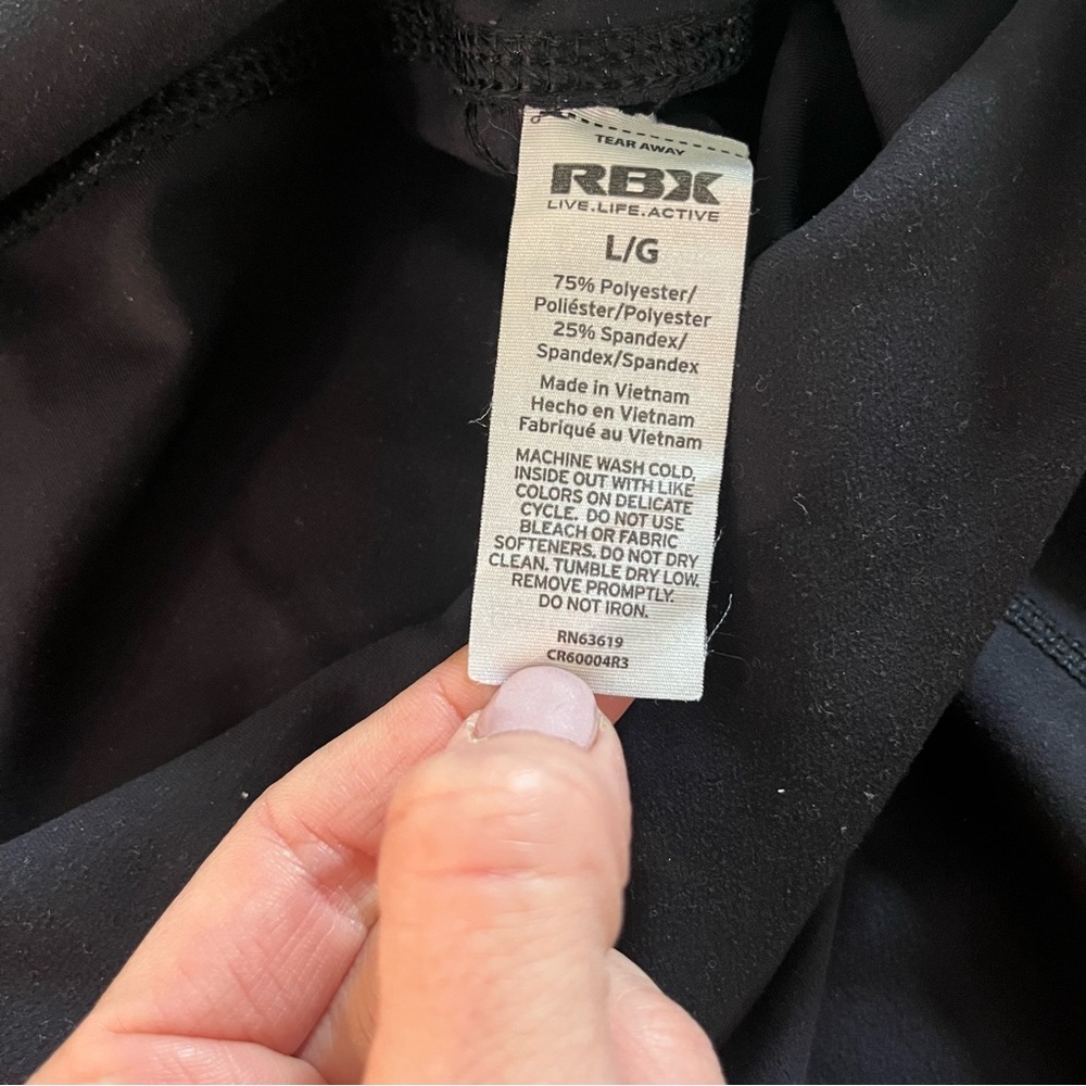 RBX high waist black active leggings women’s size large stretchy fit activewear - Picture 9 of 10